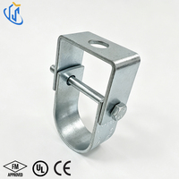 Support de suspension à fourche UTT30 en acier au carbone pré-galvanisé à chaud, disponible en tailles métriques et impériales, pour suspension de tuyaux statiques non isolés