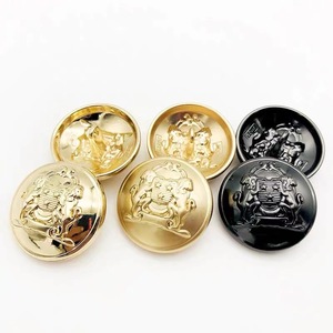 15mm 18mm 20mm 23mm 25mm Round Metal Embossed Coat <b>Buttons</b> Shank <b>Button</b> Classic <b>Suit</b> Uniform <b>Button</b> - Product Image 5