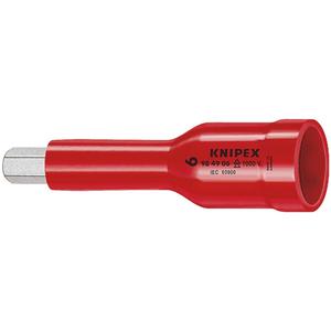 KNIPEX 98 49 06 Douille hexagonale pour vis à six pans creux avec carré intérieur 1/2 "75mm - Product Image 1