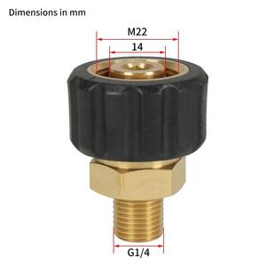 Adaptateur en cuivre pour nettoyeur haute pression Mingou 1/4 M2, pression réglable, lavage de voiture - Product Image 4