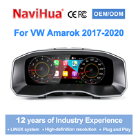 Navihua Nouveau Design pour Volkswagen VW Amarok 2017-2020 Tableau de Bord Compteur de Vitesse Écran LCD Instrument Panneau d'Affichage