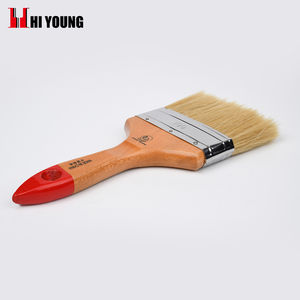 Pincel de pintura de filamento mixto de cerdas blancas de alta calidad, virola chapada en estaño con cepillo de pintura con mango de madera Platane - Product Image 3