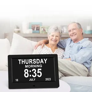 Wifi nói chuyện dayclock kích thước lớn kinh doanh báo động thuốc nhắc nhở <span class=keywords><strong>LCD</strong></span> hiển thị mất trí nhớ đồng hồ - Product Image 1