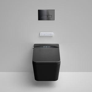 <span class=keywords><strong>WC</strong></span> intelligent mural de luxe en céramique allongé avec siège chauffant, télécommande, capteur de pied, chasse d'eau, veilleuse et désodorisation automatique - Product Image 4