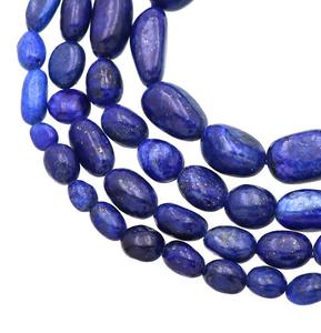 Cuentas de Lapislázuli en forma de pepita, lisas, color azul marino, hilo de piedras preciosas de 13 pulgadas, de 5 mm a 8 mm - Product Image 4