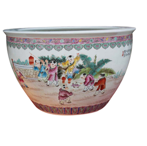 Vasi di piante Decorative per interni ed esterni in ceramica dipinti a mano antichi decorazioni per la casa di grandi dimensioni - Product Image 4