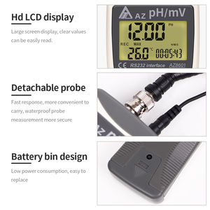 AZ8601 Meteran PH <span class=keywords><strong>Digital</strong></span> Lampu Latar Penguji Kualitas Air Industri Presisi Tinggi Probe Dapat Dilepas PH/ORP untuk Meteran 182x72x30mm - Product Image 6
