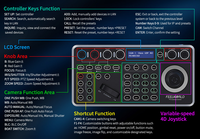 Controlador de Cámara PTZ FEELWORLD KBC20 / KBC20N, Joystick, Teclado, Control de Múltiples Protocolos, Compatible con PoE