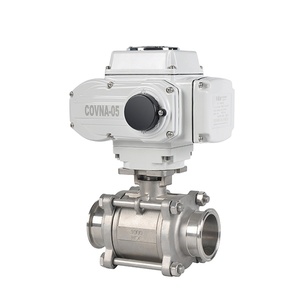 COVNA Robinet à bille en acier inoxydable 2 voies 24V CC 2 pouces 3 pièces - Product Image 1