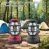 Lampe LED portable rechargeable pour l'extérieur, à suspendre, pour le camping, la randonnée et l'utilisation en tente, longue durée de fonctionnement, étanche, avec corps en ABS