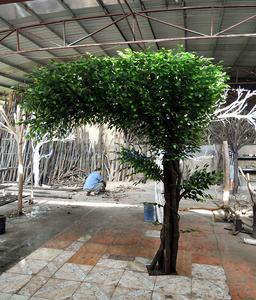 Rừng trang trí đám cưới lụa nhân tạo Banyan <span class=keywords><strong>Tree</strong></span> Tabletop trắng và cây xanh cây nhân tạo trong nhà - Product Image 2