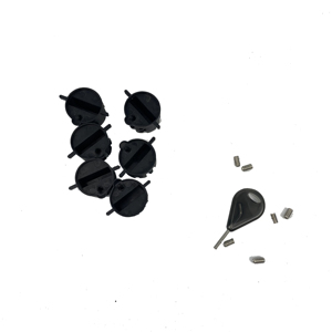 Juego de Tapones para Aletas de Surf, Compatibles con Tablas de Surf de 6 Aletas, Tipo Dual Tab, Estándar, 7 Días, SIN LOGO/CUSTOM, Unisex, 30081, Negro, <span class=keywords><strong>CIMI</strong></span> - Product Image 2