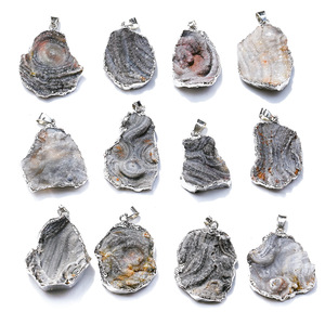 Ciondolo Galassia in Giada <span class=keywords><strong>Naturale</strong></span>, <span class=keywords><strong>Pietra</strong></span> Grezza Irregolare a Forma di <span class=keywords><strong>Sole</strong></span> con Castone Elettroplaccato, Gioielli all'Ingrosso - Product Image 3