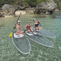 Yijia KST-9 Sports nautiques Transparent Écologique Laser Sculpté Femmes Stand-Up Paddle Board Lacs Rivières Novice Racing
