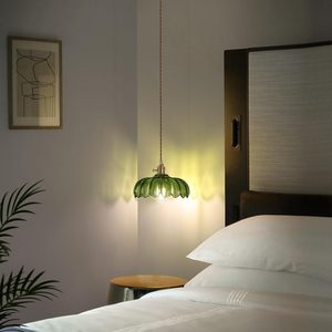 Lampada a Sospensione <span class=keywords><strong>Vintage</strong></span> in Ottone con Paralume in <span class=keywords><strong>Vetro</strong></span> a Tulipano, Luce Regolabile per Isola Cucina, Sala da Pranzo, Corridoio, <span class=keywords><strong>Lampadario</strong></span> - Product Image 4