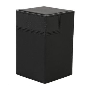 Boîte de jeu de société en cuir PU noir FX avec intérieur rouge, design à 2 tiroirs, plateau à dés portable pour Magic Yugioh TCG - Product Image 6
