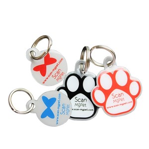ป้ายอุ้งเท้าสุนัขแบบระเหิดทำจากสแตนเลสอุปกรณ์เสริมสำหรับสัตว์เลี้ยงทำจาก PVC ป้ายรหัส QR สำหรับแมวสัตว์เลี้ยง - Product Image 3