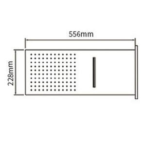 Top Spray Shower Head Rectangle 556mm X 228mm Durable Massage Rain Shower Bathroom <b>Hardware</b> Accessory - Product Image 1