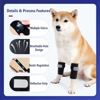 Attelle de Soutien Avant pour Chien, Manchon de Protection du Torsionnaire Canin pour le Soutien Carpal, Paire d'Attelles pour Pattes de Chien avec Bandes Métalliques