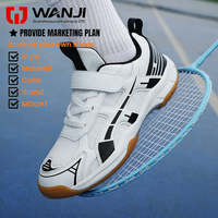 Chaussures de sport respirantes pour enfants, vente en gros d'usine, pour badminton et tennis de table, empeigne en mesh respirant, semelle extérieure en caoutchouc, unisexe