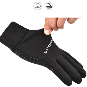 Caliente invierno montar mitones hombres y mujeres polar Cálido impermeable guantes coche eléctrico ciclismo pesca mitones - Product Image 1