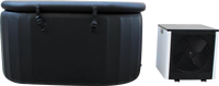 Baignoire de plongée froide gonflable portable avec refroidisseur 1HP et couvercle, bain de glace pour la maison, la salle de sport, le spa et la récupération en extérieur