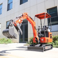 Envío Gratis, Mini Excavadora SDJK de 1, 2 y 3.5 Toneladas, Mini Excavadora Agrícola con Motor Kubota, Mini Excavadora de Cadenas