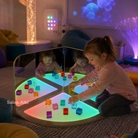 Miroir de stimulation sensorielle visuelle à LED, table lumineuse pour l'exploration des couleurs, panneau lumineux pour la thérapie de l'autisme, équipement de salle sensorielle