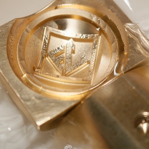 Customized Business Cube logo Brass Stamp <b>Wax</b> <b>Seal</b> Stamp Ice Block Identification <b>Seal</b> Stamp - Product Image 2