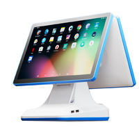 Système de point de vente tout-en-un avec écran tactile capacitif de 15,6 pouces pour restaurants, processeur Intel Core I5, caisse enregistreuse POS