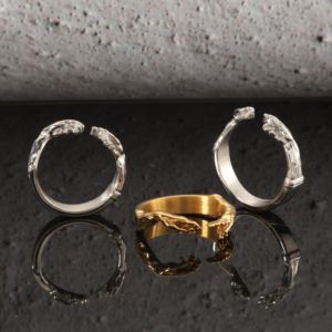 Creazione di gioielli religiosi cristiani di Adam anello impermeabile per raggiungere Michelangelo anello mani oro mano di dio uomini - Product Image 6