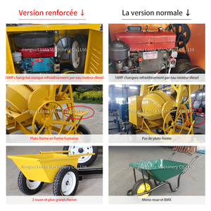 JH510L grand mélangeur à <span class=keywords><strong>béton</strong></span> à moteur diesel avec chariot et trémie ascendante - Product Image 4