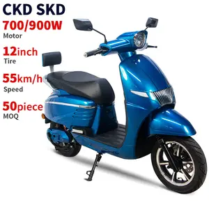 CKD SKD 12inch custom street racing electric motorcycle 700W/900W 55km/h max speed electric moped for sale