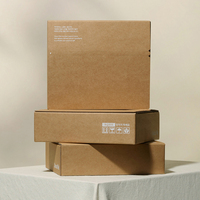 Caja de Cartón Corrugado Kraft Impresa Personalizada, Caja de Envío Plegable Ecológica de Papel Marrón para Embalaje de Regalos de Licores