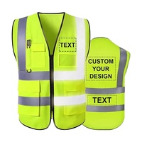 Gilet de sécurité orange haute visibilité réfléchissant ANSI Classe 2 personnalisé en tissu polyester ajustable unisexe