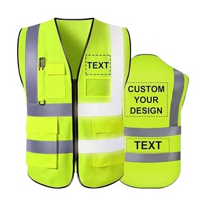 Chaleco <span class=keywords><strong>de</strong></span> Seguridad Naranja <span class=keywords><strong>de</strong></span> Alta Visibilidad Reflectante ANSI Clase 2 Personalizado, Tela <span class=keywords><strong>de</strong></span> Poliéster Ajustable, Unisex - Product Image 1