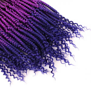 Venta al por mayor 14 pulgadas Bomb Twist 24 soportes pelo trenzado de ganchillo sintético <span class=keywords><strong>corto</strong></span> pretorcido bomba primavera Twist Curl extensión de <span class=keywords><strong>cabello</strong></span> - Product Image 6