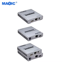 Diskon besar 4K 120M HDMI jarak jauh pemancar dan penerima 4K HDMI Extender melalui Ethernet Cat5 Cat6
