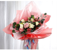 Papel de pera nacarado plisado grueso coreano para papel de regalo de flores papel de regalo de pastel forrado impermeable brillante