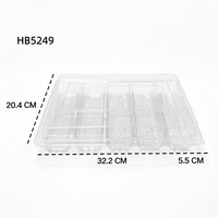 Boîte de rangement pour gâteaux et pains en plastique PET de qualité alimentaire, grande taille, avec couvercle transparent
