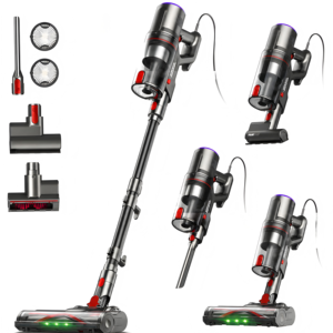 Aspirateur Cyclonique Léger 600W à Moteur Sans Balais, Portable, sur Batterie, pour Poils d'Animaux/<span class=keywords><strong>Tapis</strong></span>/Sols, Voiture et Maison - Product Image 1
