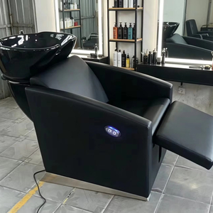 Moderna Estación de Lavado de Cabello, Silla Reclinable para Barbería, Equipo de Salón de Belleza, Silla Eléctrica para Champú con Tazón de Cerámica - Product Image 1