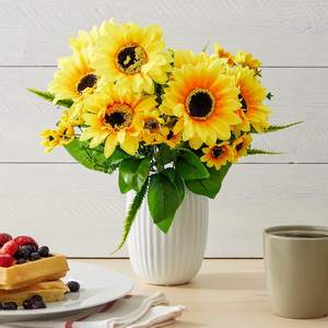 <span class=keywords><strong>Bouquet</strong></span> <span class=keywords><strong>de</strong></span> tournesols artificiels avec tiges pour arrangement Floral Faux centres <span class=keywords><strong>de</strong></span> Table décor <span class=keywords><strong>de</strong></span> <span class=keywords><strong>mariage</strong></span> - Product Image 4