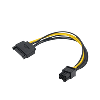 SATA 15 pines macho a 6 pines hembra Cable de alimentación 20cm Cable SATA