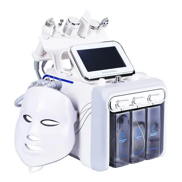 Professional 7 in 1 hydro facial care skin tightening hydro high frequency facial machine facial
