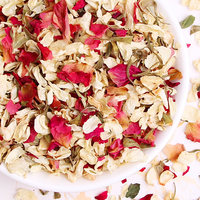 Fournisseur d'usine : Mélange de fleurs comestibles (tranches de jasmin séchées naturelles et petits pétales de rose) pour sachets de tisane, vente en gros en vrac