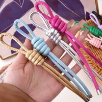 Grosir Gantungan Kunci Kulit PU Buatan Tangan Berkualitas Tinggi dengan Aksesoris Berlapis Emas, Tali Warna-warni, Aksesoris Tas, Pasokan Massal untuk Toko Hadiah