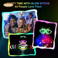YACHEN Bâtons Lumineux Bracelets Avec Connecteurs Néon Party Favor Fournitures Baguettes Lumineuses pour Halloween Danse Mariage Anniversaire