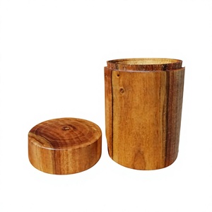 Tarro de Madera Natural con Tapa, Capacidad de 250 ml, Diseño Clásico, Recipiente de Almacenamiento Duradero para Especias, Café, Té y Azúcar de Cocina - Product Image 6