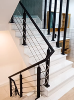 Système de garde-corps moderne en verre pour escalier et balcon, en acier inoxydable 304, installation DIY, utilisation intérieure/extérieure, terrasse extérieure